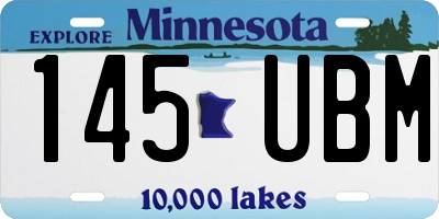 MN license plate 145UBM