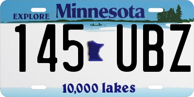 MN license plate 145UBZ