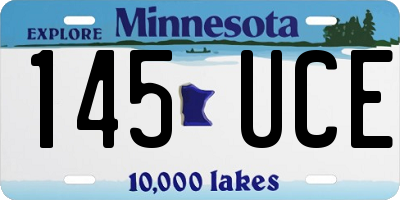 MN license plate 145UCE