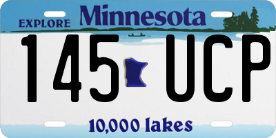 MN license plate 145UCP