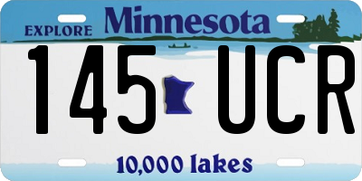 MN license plate 145UCR