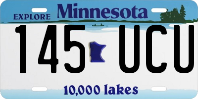 MN license plate 145UCU