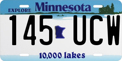 MN license plate 145UCW