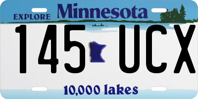 MN license plate 145UCX