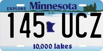 MN license plate 145UCZ