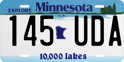 MN license plate 145UDA
