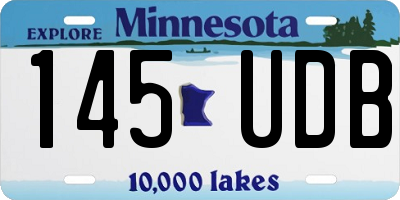 MN license plate 145UDB