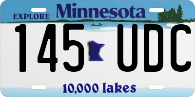 MN license plate 145UDC
