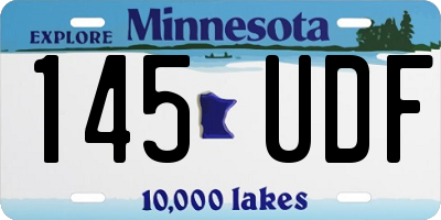 MN license plate 145UDF
