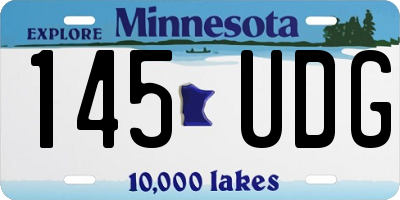 MN license plate 145UDG