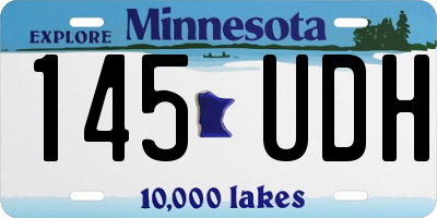 MN license plate 145UDH