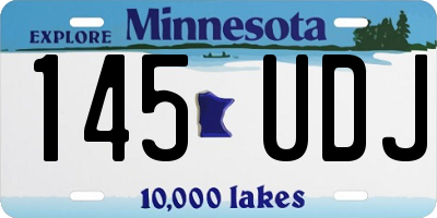 MN license plate 145UDJ