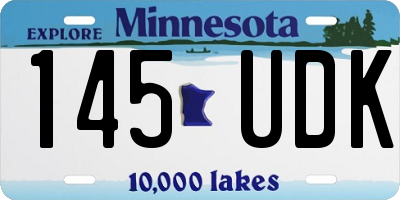 MN license plate 145UDK