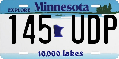 MN license plate 145UDP