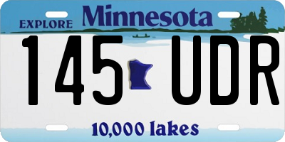 MN license plate 145UDR