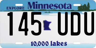 MN license plate 145UDU