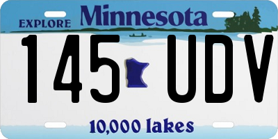 MN license plate 145UDV