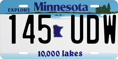 MN license plate 145UDW