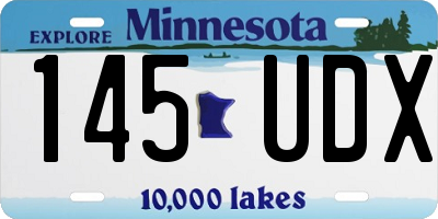 MN license plate 145UDX