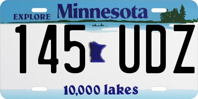 MN license plate 145UDZ