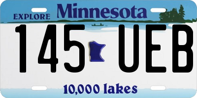 MN license plate 145UEB