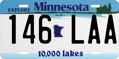 MN license plate 146LAA