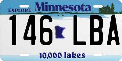 MN license plate 146LBA