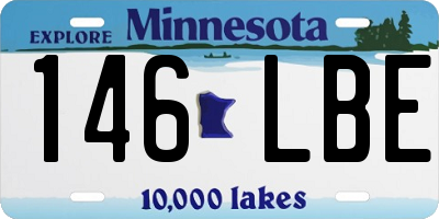 MN license plate 146LBE