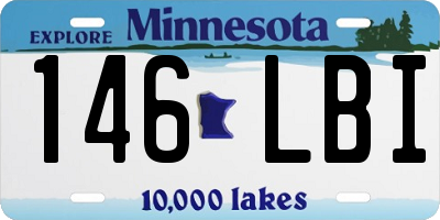 MN license plate 146LBI