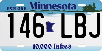 MN license plate 146LBJ