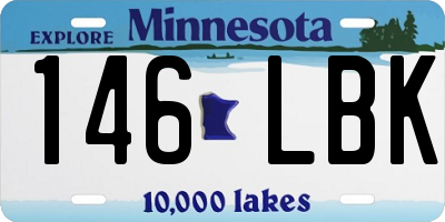 MN license plate 146LBK