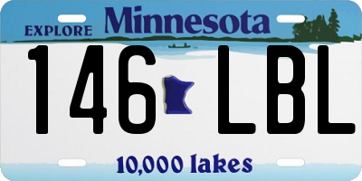 MN license plate 146LBL