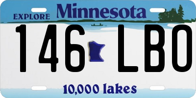 MN license plate 146LBO