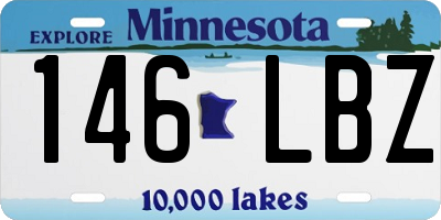 MN license plate 146LBZ
