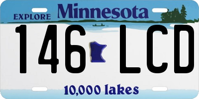 MN license plate 146LCD