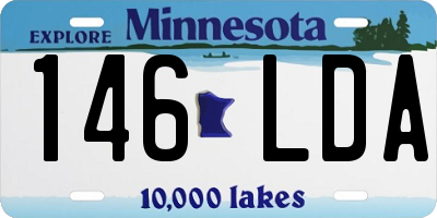 MN license plate 146LDA