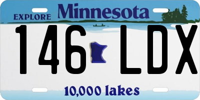 MN license plate 146LDX