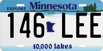 MN license plate 146LEE