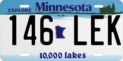 MN license plate 146LEK