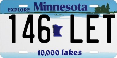 MN license plate 146LET