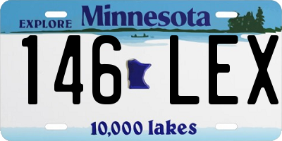 MN license plate 146LEX