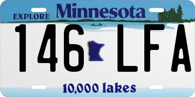MN license plate 146LFA