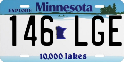 MN license plate 146LGE