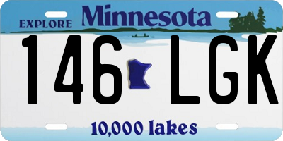 MN license plate 146LGK