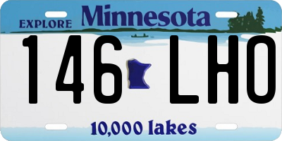 MN license plate 146LHO