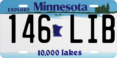 MN license plate 146LIB