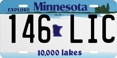 MN license plate 146LIC