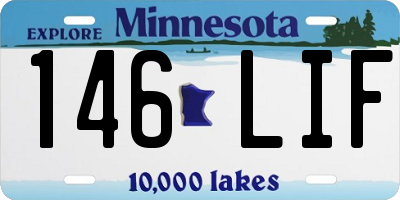 MN license plate 146LIF