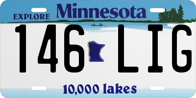 MN license plate 146LIG