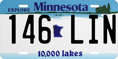 MN license plate 146LIN
